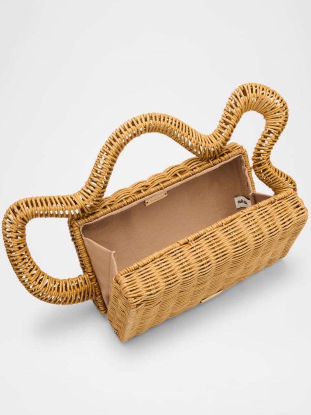 Cult Gaia Elsa Rattan Clutch - Picture 4 of 8